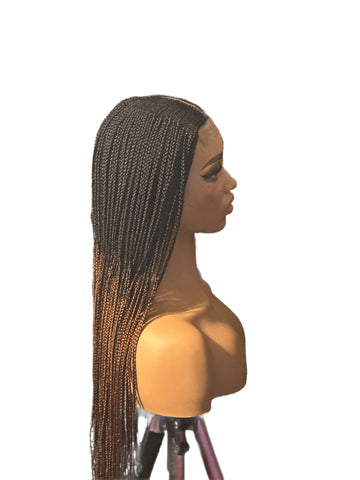 A2- Ombre Braided Lace Wig with middle part