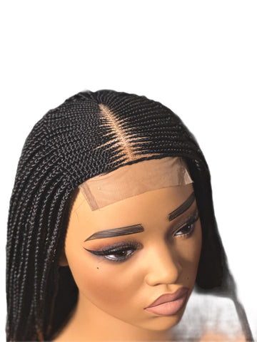 A2- Ombre Braided Lace Wig with middle part