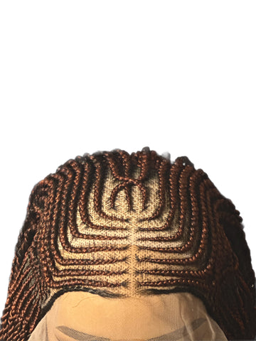 D1- Fulani Braided Lace Wig with baby hair