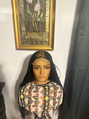 D7-Boho Synthetic Braided Lace Wig