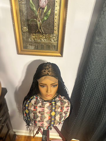 D7-Boho Synthetic Braided Lace Wig