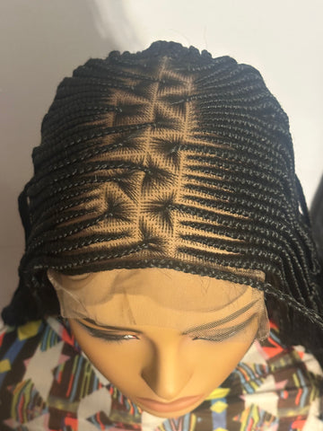 D7-Boho Synthetic Braided Lace Wig
