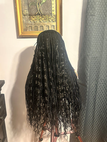 D7-Boho Synthetic Braided Lace Wig