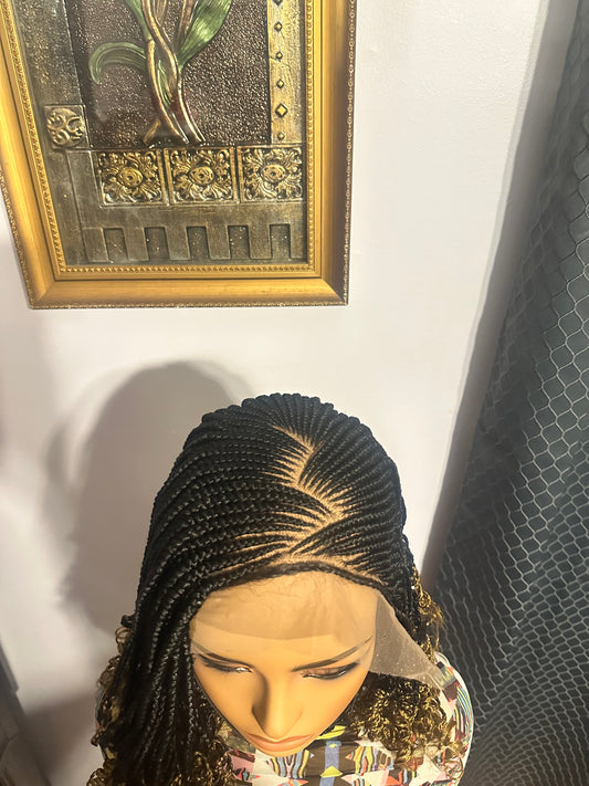 C9-Braided Ombre Lace Wig