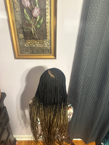 C6- Side Part Braided Lace Wig