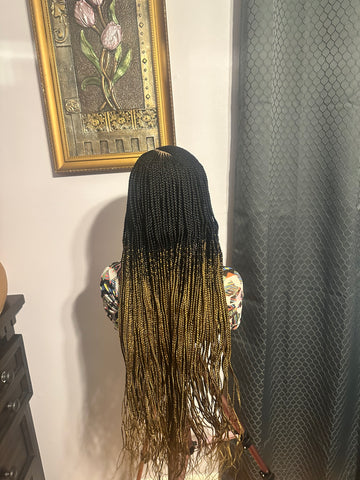 C6- Side Part Braided Lace Wig