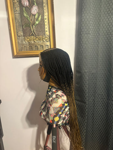 C6- Side Part Braided Lace Wig