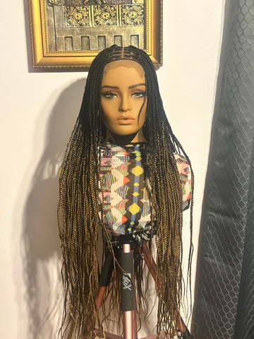 A10-Ombre Knotless Box Braid Lace Wig
