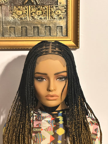 A10-Ombre Knotless Box Braid Lace Wig