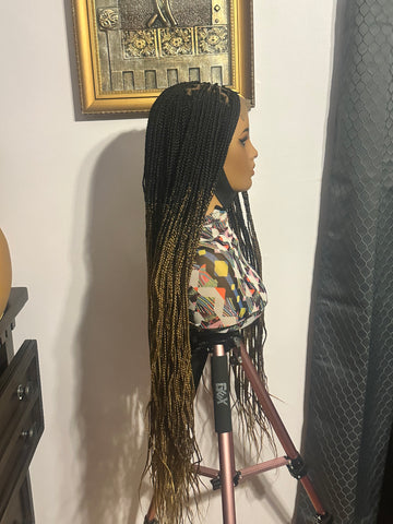 A10-Ombre Knotless Box Braid Lace Wig