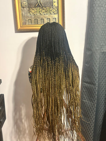 A10-Ombre Knotless Box Braid Lace Wig