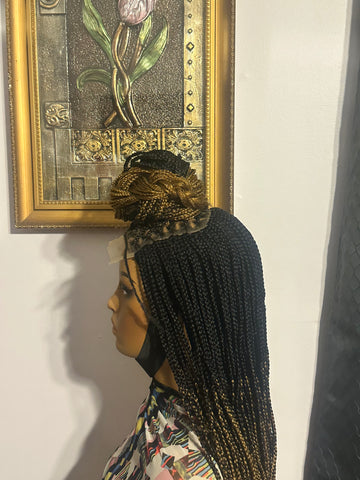 A10-Ombre Knotless Box Braid Lace Wig
