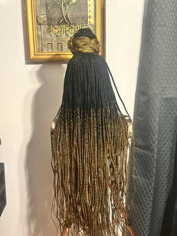 A10-Ombre Knotless Box Braid Lace Wig
