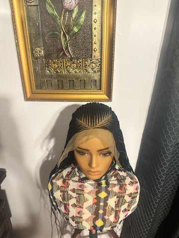 A5-13x6 Lace Braided Synthetic Wig