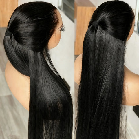 100% Human Hair Wigs Bone Straight 13x4 13x6 HD Lace Front Wig 5x5 Glueless Lace Frontal Wigs Pre Plucked For Women 30 34 Inch