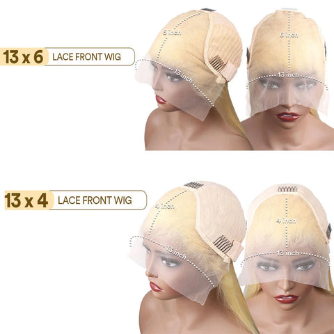 Blonde 613 Hd Lace Frontal Wig 13x6 Human Hair Wig Body Wave 13x4 Transparent Lace Front Wig Pre Plucked For Women 200 Density