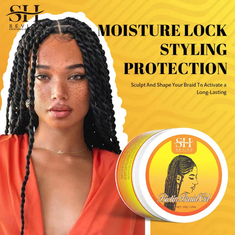 100g Hair Braiding Gel Styling Waxes Cream Edges Braid Wax Twist Strong Hold Pomade Anti-Frizz Hair Care Dreadlocks Styling Wax