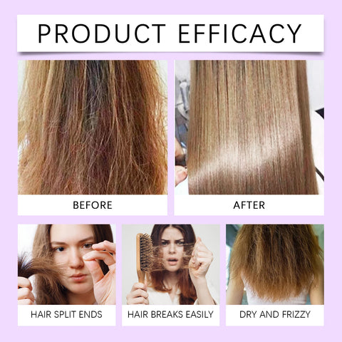 Purple Keratin Hair Care Mask Treatment Hairs Conditioner Hair Essential Oil Nourishing for Dry Damaged Smoothing Hair Care