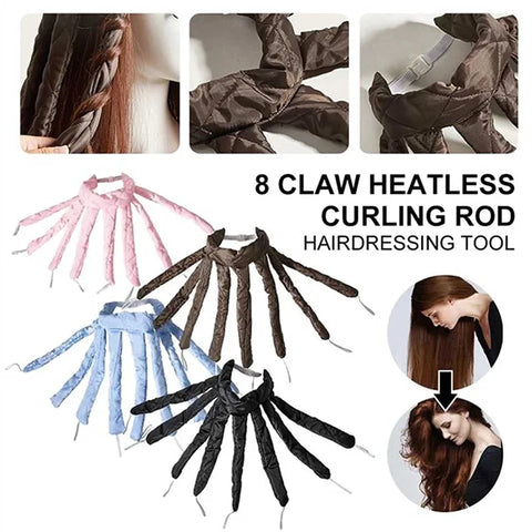 Octopus Hair Rollers Heatless Headband for Long Hair No Heat Foam Hair Curlers Cotton Ribbon Hair Curlers Hair Styling Tool