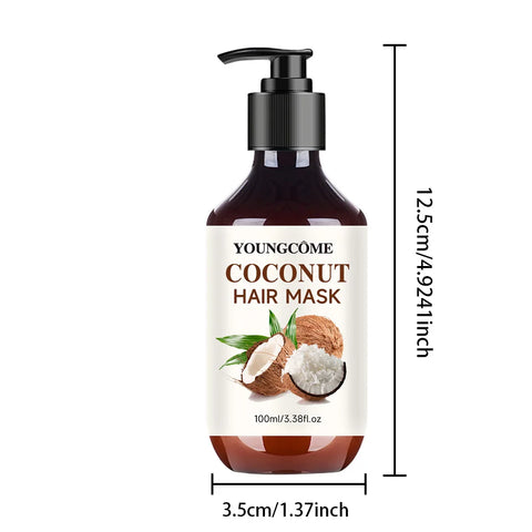 Coconut Keratin Hair Mask Improve Dryness Frizzy Enhance Collagen Moisturizing Hair Straighten Dye Perm Hair Damage Repair Cream
