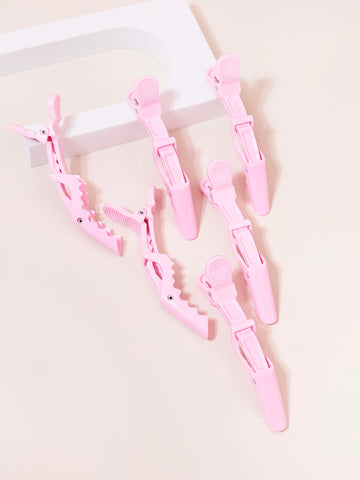 6PCS Alligator Hair Clip Hairdressing Clamps Plastic Hair Claw Professional Barber For Salon Styling Hairpins Hair Accessories