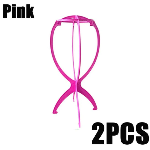 1/2/3pcs Folding Wig Stand Plastic Portable Hat Display Stand Adjustable Durable Barbershop Fashion Model Holder Home Salon Use