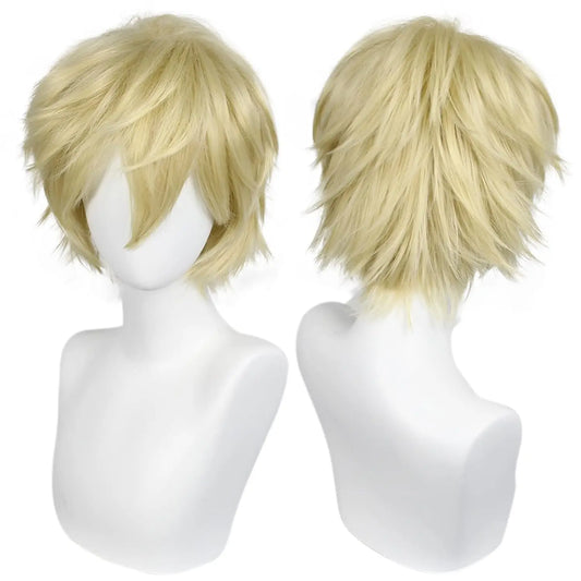 Short Black Men's Cosplay Synthetic Wig for Halloween Christmas Event Costume Party Black Men Wig for Men Women Anime Cosplay
