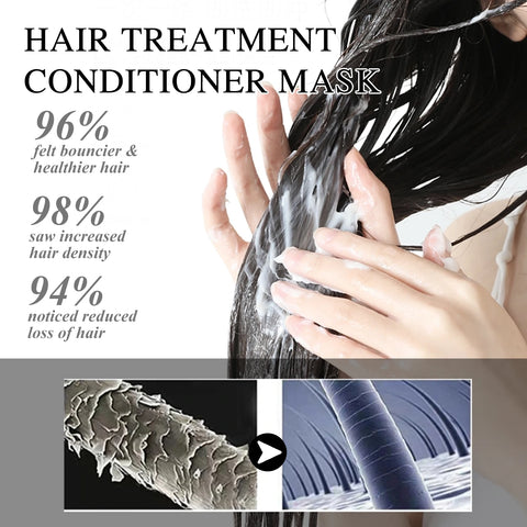 EELHOE Rosemary Hair Mask Repair Damage Hair Dry Treatment Anti Frizz Nourishing Magical Treatment Deep Moisturizing Hair Mask