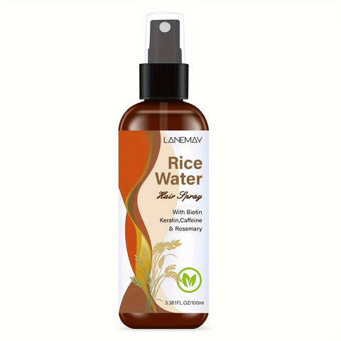 Rice Water Hair Spray - with Biotin,Keratin,Caffeine & Rosemary,Smooths Hair and Reduce Tangles,Add Hair Shine for All Hair Type