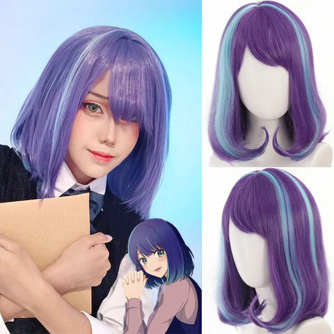Synthetic wig Lolita cosplay double ponytail long straight hair anime game cosplay hair extensions Halloween Christmas dress up