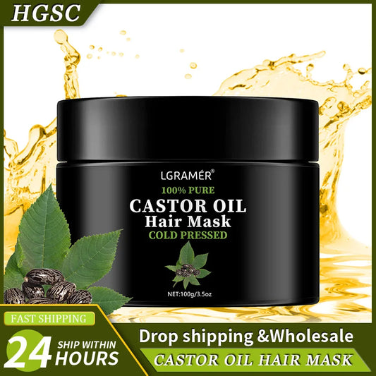 Castor Oil Hair Mask Improves Damaged Hair Repairs Frizz Strengthens Fluffiness Makes Hair Look Smooth Shiny Hair Care Hair Mask