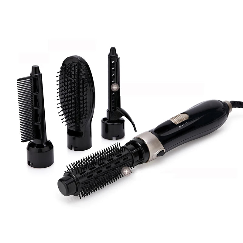 4 In 1 Hair Dryer Brush Electric Hot Air Comb Multifunction Hair Curler Straightener Curler Negative Ion Hair Dryer