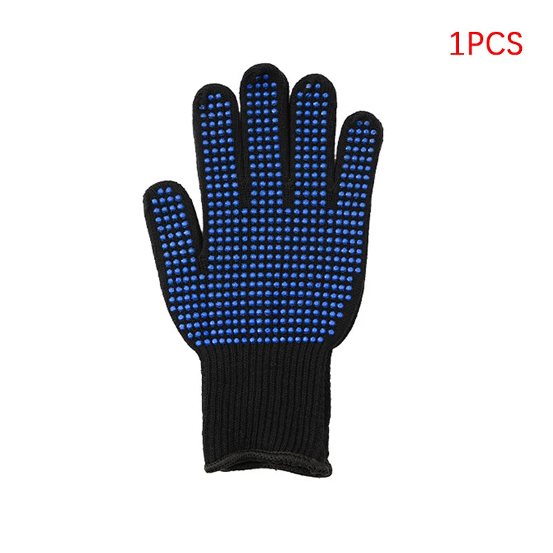 New Double-sided Hair Straightener Perm Curling Hairdressing Heat Resistant Finger Glove Hair Salon Styling Gloves