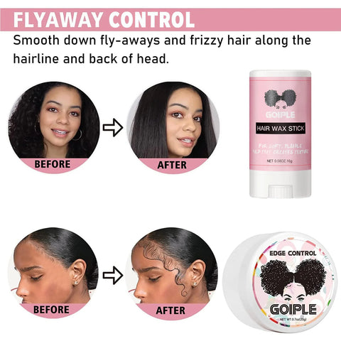 GOIPLE Laying Edges And Wig Accessories Wax Stick Edge Control Gel With Black Adjustable Wig Bands For Lace Frontal And Install