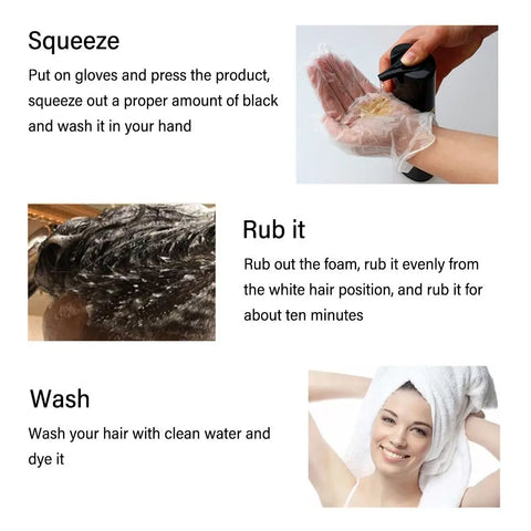 Meidu 3 In 1 Instant Coloring Shampoo Natural Black Color for Men Women Hair Dye Herbal Brown Purple Hair Dye Hair Dye Shampoo