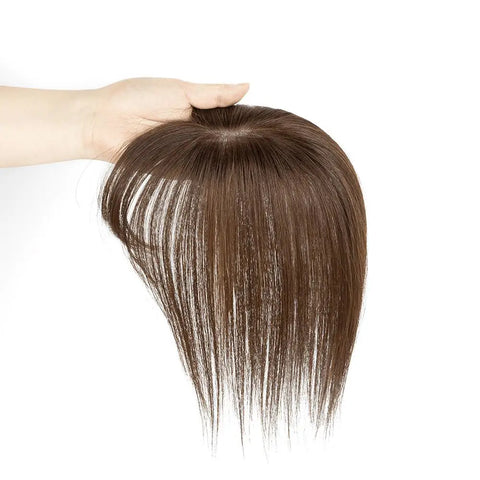 Real Human Hair Toppers for Women Daily 360° Bangs 3D Hair Pieces with Thinning Hair Bangs20, 25, 30, 35cm