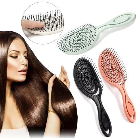 1pcs Elastic Hairbrush Scalp Massage Comb Bristle Nylon Hair Brush Curly Detangling Edge Hair Brush for Salon Hairdressing Tools