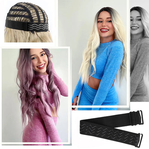 Adjustable Wig Band For Holding Wigs Non Slip Wig Band 1-3Pcs Black Adjustable Elastic Band For Wigs Making