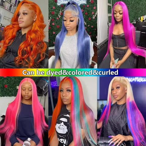 300% Density Straight 613 Blonde 13x6 HD Lace Front Wig Human Hair Brazilian Transparent 13x4 Lace Frontal Wigs For Black Women