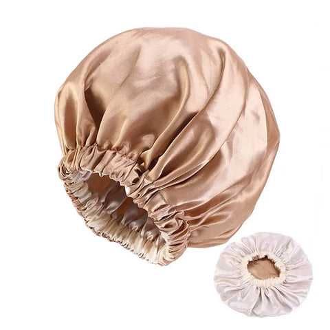 2in1 Double Layer for Winter Bonnet Satin Cheveux Nuit Night Hair Cap Women's Solid Sleeping Hat Sleep Care Nightcap Unisex