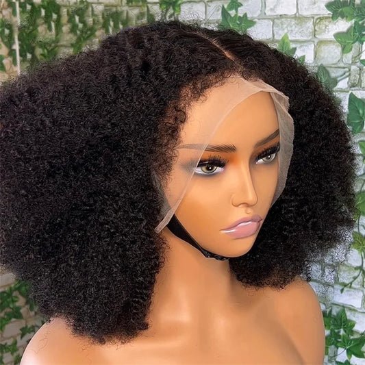 Soft 180 Density Long 26 inch Black Kinky Curly Preplucked Long Hair Wig For Women Natural Hairline Wig With Afro Baby Hair