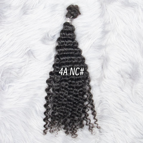 4A 4B 4C Afro Kinky Curly Virgin Human Hair 16Inch Brazilian Human Hair Extensions Weave Bundles No Weft Weaving for Black Women