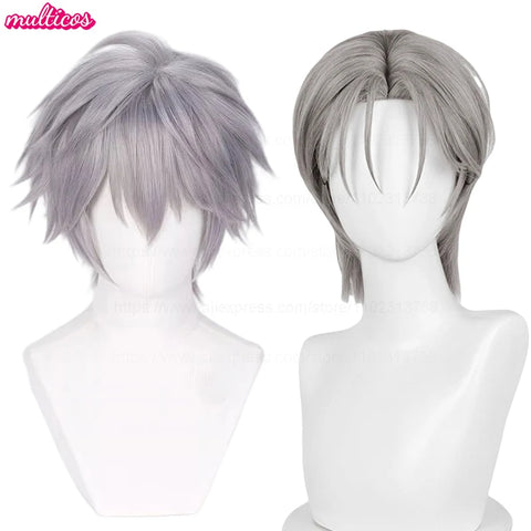 Till Cosplay Wig Alien Stage Cosplay Silver Grey Heat Resistant Hair Stage Show Conmic-Con Christmas Holloween Anime Wigs