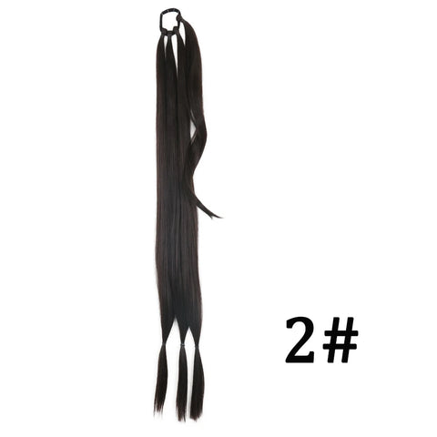 DIY Ponytail Extensions Synthetic Boxing Braids Ponytail Hair Rope For Women High Temperature Fiber Black Brown Ponytail