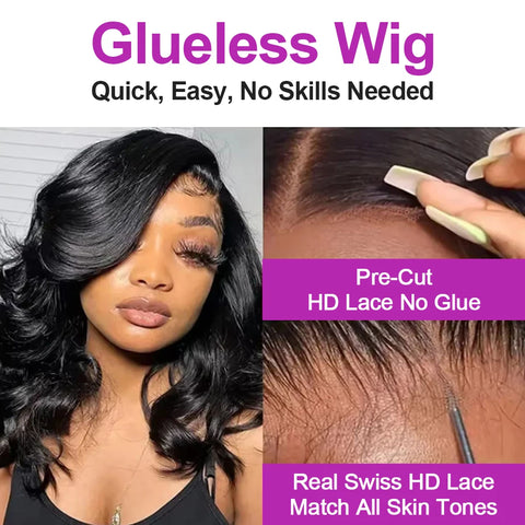 Body Wave Short Bob 13x6 Transparent Lace Front Human Hair Wigs Glueless 7x5 13x4 HD Pre Plucked Lace Frontal Wig For Women 250%