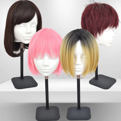 Mannequin Head Wig Stand With Adjustable Wig Tripod Stand Holder For Wigs Making Display With T Pins/Wig Cap Training Practice