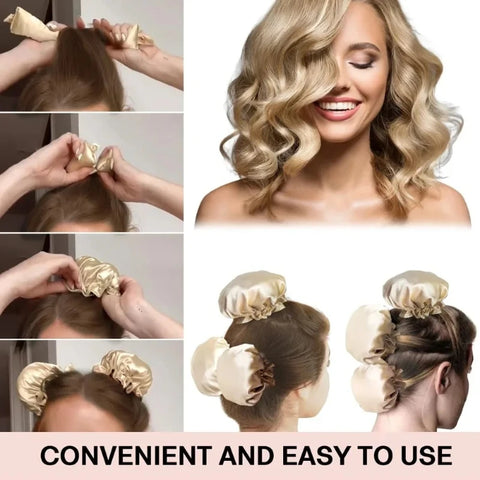 1PCS Heatless Curling Rod Headband Soft Hair Curlers No Heat Silk Curls Lazy Hair Rollers Sleeping Curler with Cap Styling Tools