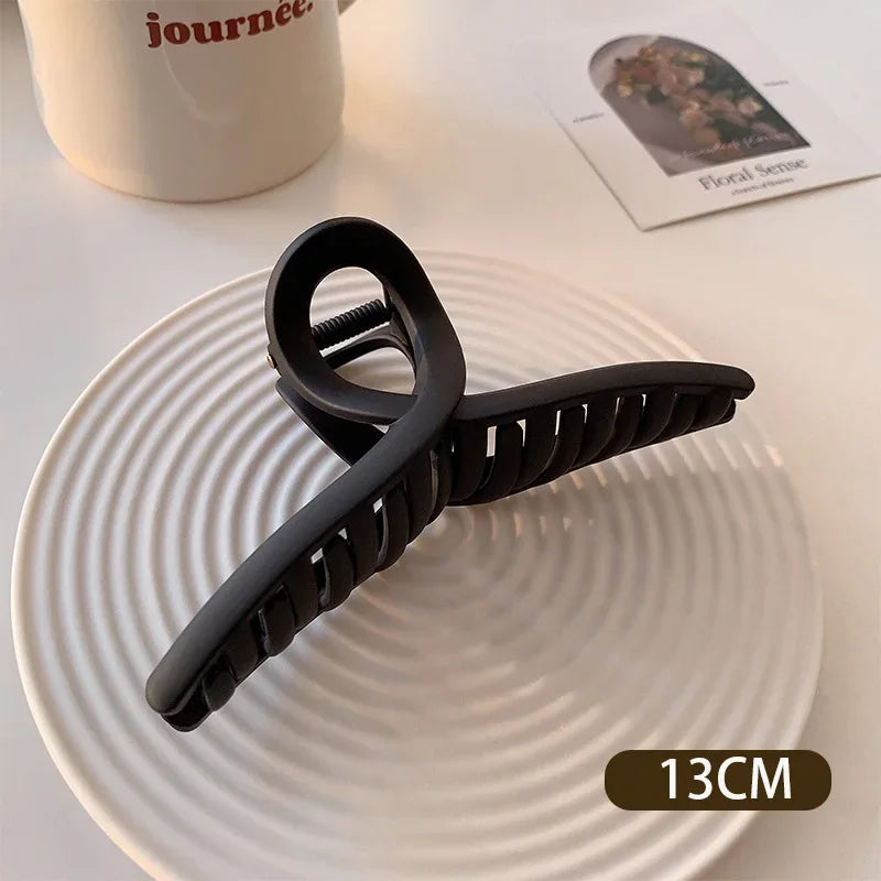 Matte Cross Hair Clip for Women Fashion Large Hairpin French Elegant Hairgrips Lady Hair Claw Clips Korea Girls Hair Accessories