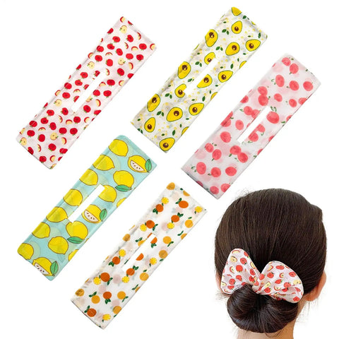 Hair Bun Maker  Bun Print Headband Hairpin Women Hair Styling Twist Stylish Donut Bun Maker Accessories Twisted Hairpin Tool