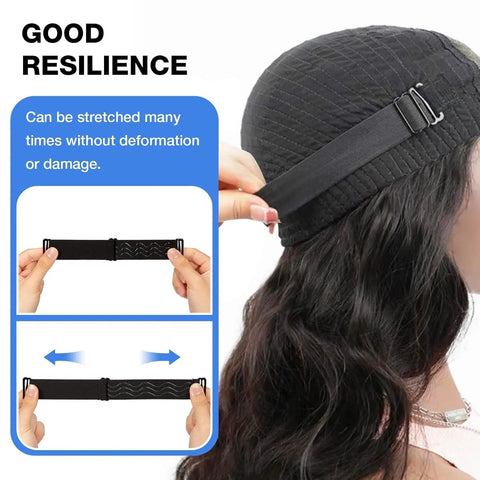 10 PCS of Wig Grip Band, Adjustable Wig Band for Lace Front, Non-Slip, with Silicone Strip, Comfortable and Breathable